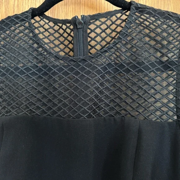 NWT Bardot Black Mesh and Crochet Detail Jumpsuit
